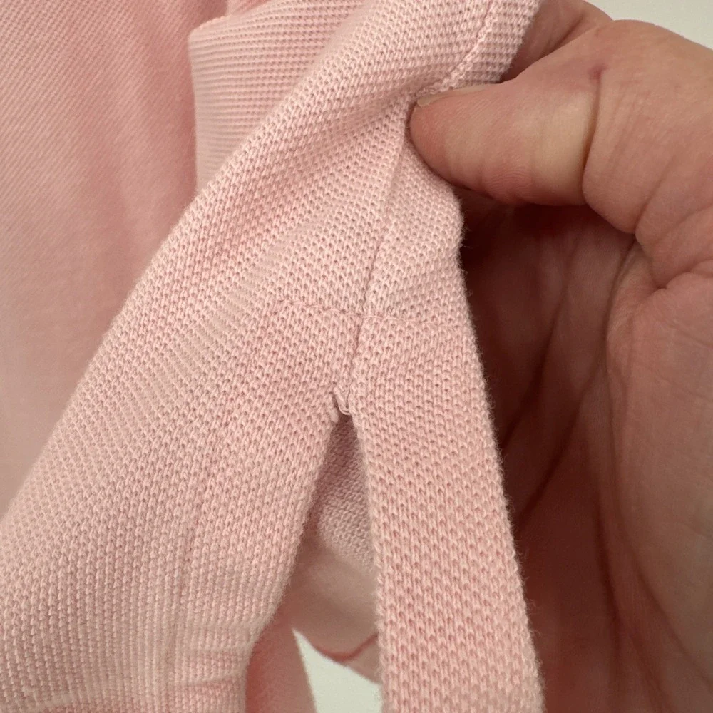 Polo Ralph Lauren Mens Pink Cotton Short Sleeve Polo Shirt‎ Size X Large Vintage